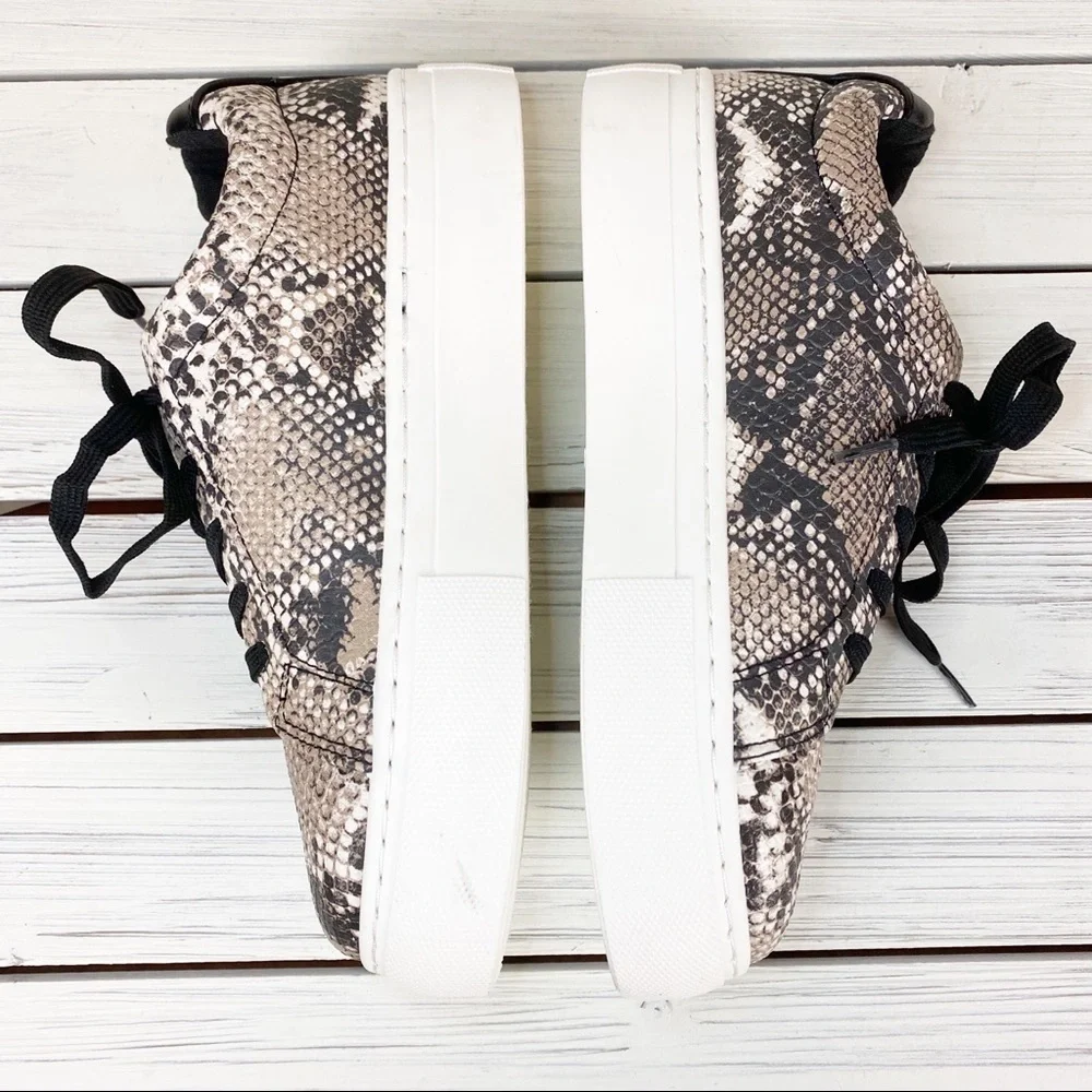 NEW Qupid Faux Snakeskin Chunky Platform Sneakers 8.5